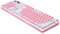 HEMOTON Clavier De Jeu RGB Touches Clavier Mécanique Éclairé Accessoire Gaming USB avec Support Ergonomique Et Design Élégant