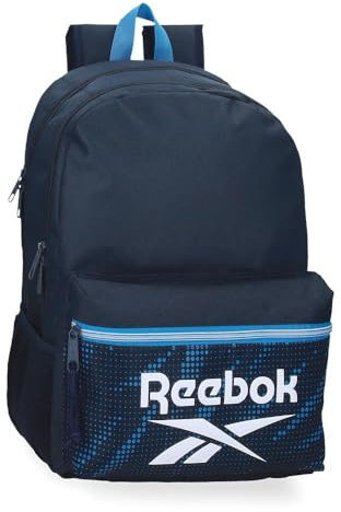 Reebok Jhon Rucksack mit Zwei Fächern, anpassbar an Trolley, blau, 31 x 44 x 15 cm, Polyester, 20,46 l, von Joumma Bags, blau, Schulrucksack