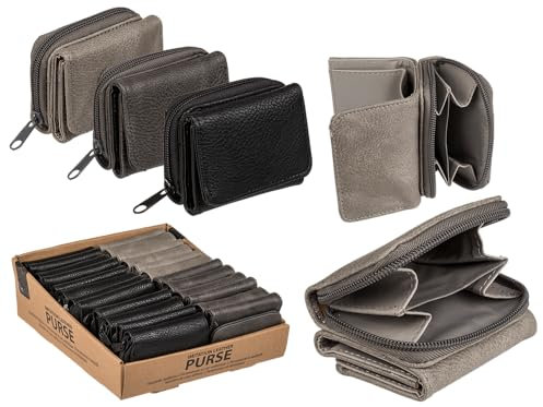 Out of the blue Unisex Geldbörse mit Reissverschluss Reisezubehör-Brieftasche, Grau