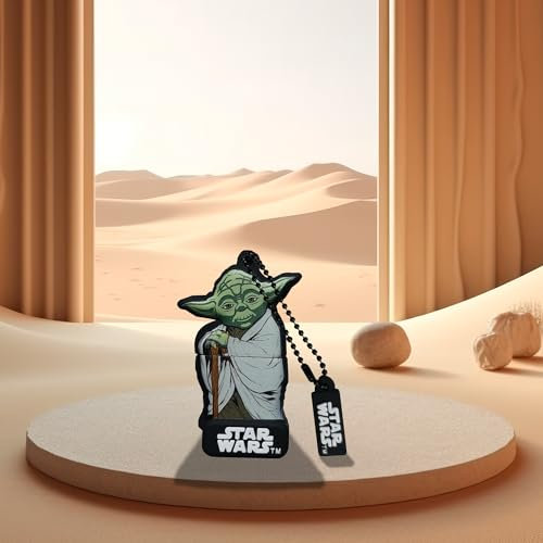 Wondee Star Wars Regalos, Oportunidad Pendrive Memoria USB 32GB de Yoda con Colgante - Pendrive Originales para Regalar, Regalos Originales Frikis – Disney Star Wars Gadgets Originales