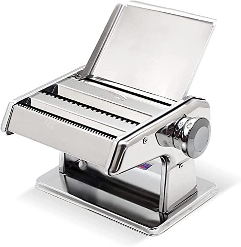MYVVKIA XNXYSMKJ Nudelmaschine, Nudelroller, hausgemachte Spaghetti/Ravioli-Maschine, einstellbare Dicke/Silber
