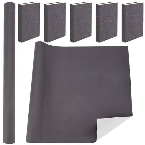craspire 110x42cm Stoff Buchumschläge Zum Buchbinden Stoffoberfläche Buchumschlag Mit Papierrücken Notizbuchumschläge Grauer Buchstoff Bezugsschutz Buchbindezubehör Für Bücher Alben DIY Scrapbooking