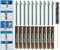 VERBUNDANKER SET M10x130mm VERZINKTER STAHL 5.8-10x Glaspatronen M10 + 10 Ankerstangen M10x130mm vz. + Zylinderbürste/Klebeanker Ankerstangen Schwerlastbefestigung
