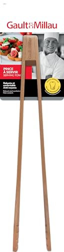 GAULT&MILLAU - Pince à Servir Bois - Manipulation facile et élégante - Durable et ergonomique - Lot de 1