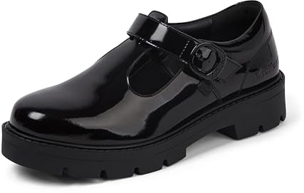 Kickers Girl's Kori T Bar Leather Shoes,