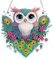 MOGTAA 5D Diamond Painting Anhänger, Blumen und Eule Diamond Painting mit Kette Kinder Erwachsene, Diamant Painting Fensterbilder, Hängende Ornament Set für Wand Und Eingang Decor