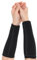 Ptwola 2 manicotti a compressione per pallavolo, avambraccio, per baseball, calcio, basket, sport, allenamento, protezione per le braccia, per bambini, adulti, S (40-55 kg), Nero , Youth
