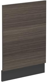 Vicco Geschirrspülblende R-Line, Geschirrspüler Fronttür, Edelgrau, 45 cm ohne Arbeitsplatte