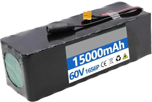 Batterie 60V,Vélo Électrique 60V 8Ah 10Ah 15Ah 18Ah 20Ah Batterie Au Lithium Batterie Haute Puissance,pour 200W 500W 1000W Moteu,avec Chargeur(XT60,60V 10AH)