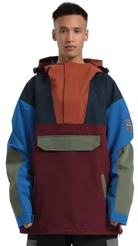 GSOU SNOW Herren Baggy Snowboardjacke Winddichte Isolierte Skijacke Anoraks