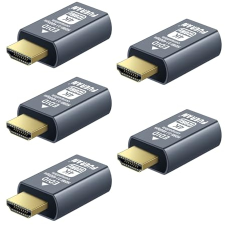 FUERAN HDMI Dummy Plug 4K HDR,edid Emulator Virtual Display Adapter,hdmi Headless Adapter 4K@60Hz、1440P@120/144Hz、1080P@120/144/240Hz (4K-120Hz-5P)