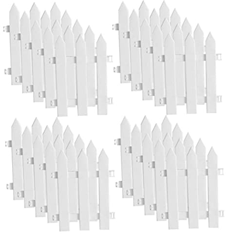 BEAHING Clôture en Plastique pour Arbre de noël, décoration pour Jardin, pelouse, Cour, Maison, Mariage, Blanc, 20 pièces