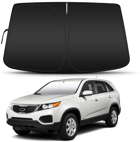 D-Lumina Parasol Coche Delantero para Accesorios Kia Sportage 2007-2013, Parasol para Parabrisas Delantero, Protector de Parabrisas de Coche contra los Rayos UV, Plegable y Portátil