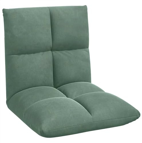 vidaXL Verstellbarer Fußsessel Meergrün Samt, Wohnzimmer, rechteckiger Bodensitz, verstellbare Lehne, entspannter Sitz, modernes kompaktes Design