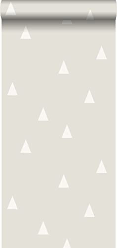 Esta Home papel pintado pequeños triángulos gráficos gris claro 53 cm x 10.05 m