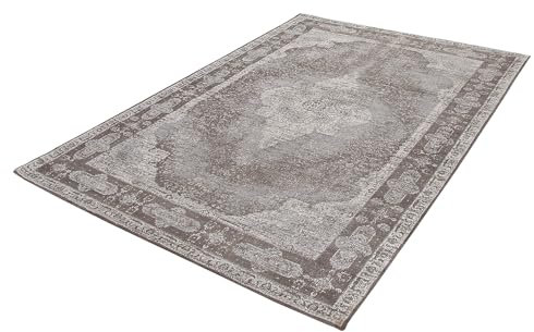 invicta INTERIOR Orientalischer Design Teppich Levante 240x160 cm anthrazit antik geometrisches Muster Baumwolle