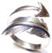 Ring Silber, Bandring offen, Motiv  Seelenfeder - Pfeil , Gr. 58 größenvariabel, Sterlingsilber Unisex
