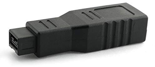 RLECS FireWire IEEE 1394 Type A 400 6 Pin Female to 1394 Type B 800 9 Pin Male Data Transfer Adapter Converter for MacBook Pro, Mac Mini, iMac etc