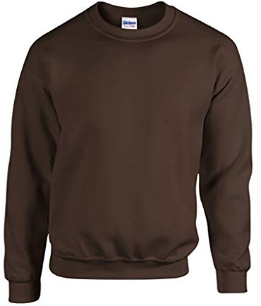 Gildan Men's Sweatshirt Adult 50/50. Crew Neck Sweat/18000, Dark Chocolate, L
