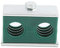 Vogueing Tool Kunststoff-Rohrschellen, 19 mm Außendurchmesser, Rohrschellen, Standard-Doppel-/Doppelhalterung, hydraulische Rohrschelle für Rohrleitungsbefestigung, 2 Stück