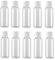 10 botellas vacías de plástico transparente rellenables de 30 ml con tapa de rosca para loción, champú, lavado corporal, aceite esencial (color al azar)