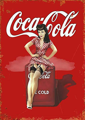 Coca Cola Vintage Wall Pubblicità Retro Targa in Metallo Cucina Drink Pop UK 10 (taglia A5 (200 x 150 mm)