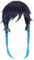 LeMarnia Blaue kurze Perücke und 2Pferdeschwanz Venti Perücke Halloween Kostüm Party Perücke