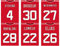 New Jersey Devils Jersey Poster Set von 6 Vintage Trikots - Posterdrucke