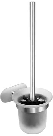 Ambrosya - Toilettenbürstenhalter ohne Bohren - Bürstenhalter Halter Halterung Klobürste Klobürstenhalter Toilettenbürste WC (Edelstahl (Gebürstet))