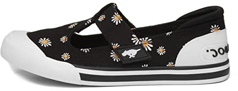 Rocket Dog Women's Jazzin JBAR Sneaker, Black Daisy, 5 UK