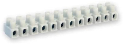 Arnocanali B110 Polipropilene, Morsettiera, 12 Poli, 10 MMQ, Bianca