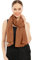 Chiffon Schal Damen Hellbraun - Seidenweich und Federleicht - Eleganter Halstuch Schal - Polyester Tuch Halstuch Damen Frühling Sommer - Pflegeleichtes Schaltuch - Damenschal Leicht (Hellbraun)