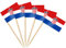 AhfuLife 100 Stück Kroatien Zahnstocher Flaggen, Kroatische Deko Fahne Klein Mini Zahnstocher für 2025 Fußball EM Eurovision WM Olympische Cupcake Topper Toothpick Cocktail Party Restaurant Pub Deko