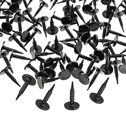 Yyangz Polsternägel, 100 Stück, 7 mm Kopfdurchmesser, Eisen, Vintage-Stil, Metall, runde Daumen-Pins, Nagelkopf-Dekoration für Möbel, Dekoration, Stuhl, Hardware, Pistole, Schwarz