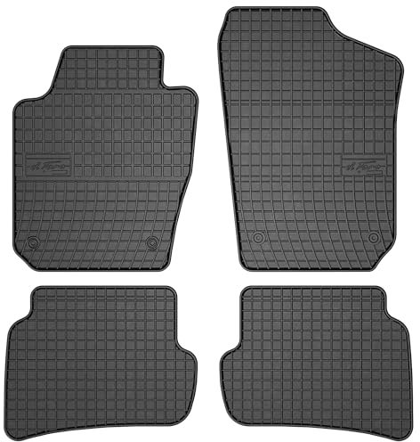 MOTOS Gummimatten Auto Fussmatte passend für Skoda Fabia III 2014-2022 1. und 2. Sitzreihe Verbessern Sie Ihren Reisekomfort mit Antirutschmatte Auto - Allwetter fußmatten Auto, Schutz vor Verschmutzu