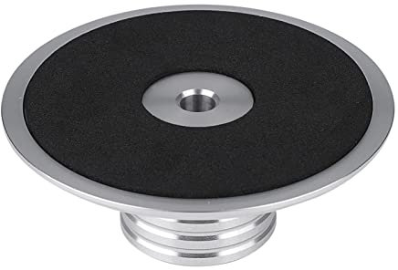 Record Weight Stabilizer, LP Turntables Metal Disc Stabilizer Record Weight with Protective Base Pad for LP Record Player (Silver)