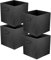lavita Storage Box | faltbare Aufbewahrung Boxen 31 x 31 x 31 cm | Schubladen-Organizer Box| Ordnungssysteme fr Kleidung | Kleideraufbewahrung & Organisation | Schwarz | 4 stck