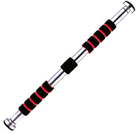 A2ZWORLD, Klimmzugstange für Tür, verstellbar, ausziehbar, 60 bis 100 cm, Durchmesser 1,5 mm, Training für Bizeps Rücken Trizeps, Bauchmuskeln, Fitness, max. 100 kg