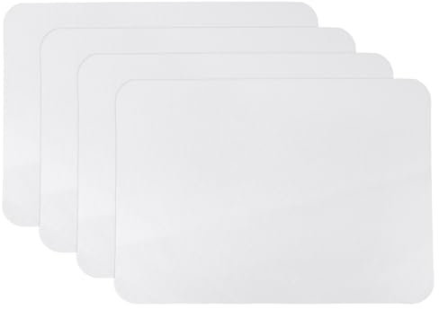 QUARKZMAN 4 Parches de Tela de Lino de 8 X 11 con Adhesivo para Reparación de Lino En Sofás Muebles Cojines y Ropa Color Blanco