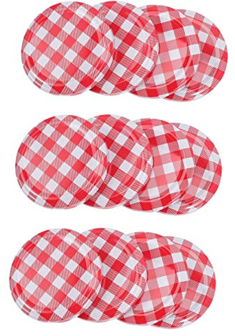 Milisten Jam Jar Covers 40pcs Jar Lids Canning Lids and Rings for Preserves Sauce Spices