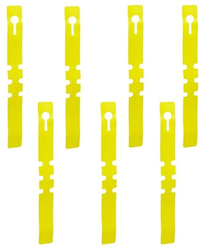 100Pcs Plant Labels, Yellow Plastic Adjustable Tree Hanging Labels Wrap Around Garden Plant Markers Name Tag for Seed Vegetable Flower Potted Plants Gardening, 2x21cm