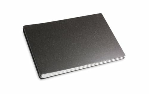 X17-A5+ Querformat Terminplaner/Organizer 2024-2025 | 18-Monats-Kalender | grau; aus recyceltem Leder. Nachfüllbar. Hefte: Wochenkalender Classic+2 Hefte (blanko, gepunktet), Made in Germany.
