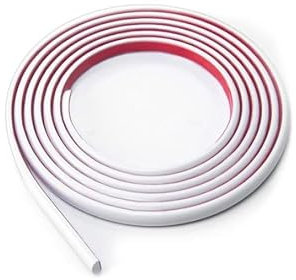 White Self-Adhesive PVC Tile Edging Strip Flexible Backsplash Floor Edge Moulding Trim,Vinyl Laminate Beading,Liner for Corner,Peel and Stick Caulk Decorative for Furniture Mirror,Panel,Wall,3 Meters