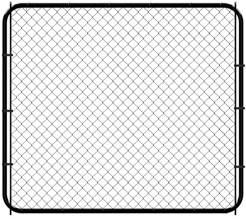 26-72 W x 5' H Fence Gate Kit Chain Link Outdoor Metal Garden Gate,Adjust-A-Gate backyard gate Chain Link Fence Panels Wood Metal fencing Gate Walk-Through Gate Kit Anti-Rust for Yard and Farm Black