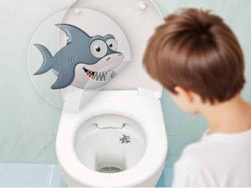 Lustige Toilettenaufkleber, 30 mm Durchmesser, Unterwassermotive für Urinal, Fische Mehrfarbig für Toilette (1)