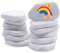 WYYFXY® 12 Stück Flache Steine zum Bemalen 3-8cm Weiß Kieselsteine Flach Glatte Dekosteine Naturstein, Unregelmäßig Geformt, für Bunte Malerei & Dekoration