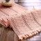 Weldomcor Makramee Tischläufer Rosa Boho Tischläufer mit Quasten Handgewebte Baumwolle Tischdecke Rustikale Bauernhaus Tischdekoration für Böhmische Küche Esstisch 30x180cm