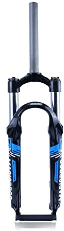 ERSINIAN Bike Mechanical Suspension Fork 24 Inch BMX Folding Bike Fork 80 Travel Rebound Adjustment 1-1/8 Straight Front Fork Disc Brake 9mm QR Manual Lockout(24inch Blue)