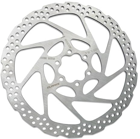 Clarks Cycle Systems TL-027 Scheibenbrems-Rotor aus Stahl, 6 Bolzen, Silber, 203 mm