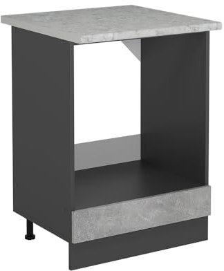 Vicco Armario para Horno Empotrado R-Line, Hormigón, 60 cm ET Mármol